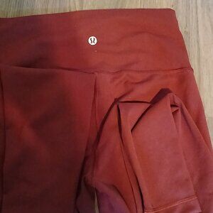 Size 6 Burgundy Wunder Under Lululemon Leggings
